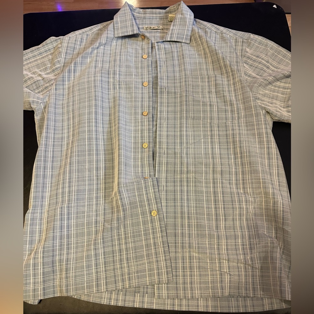 Classic Blue Plaid Men's Shirt